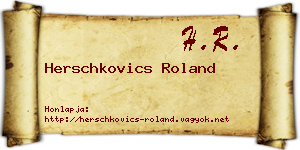 Herschkovics Roland névjegykártya